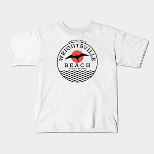 Wrightsville Beach, NC Summertime Vacationing Seagull Sunrise Kids T-Shirt